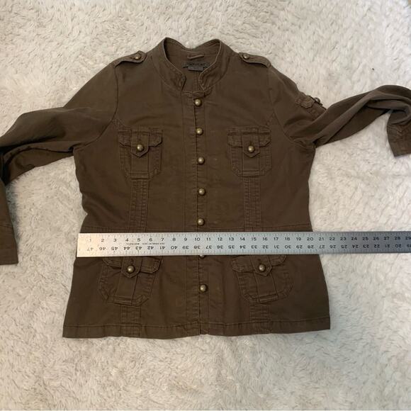 Jean Star Military Jacket Brown Women’s Boho Retro Fall - Picture 9 of 10